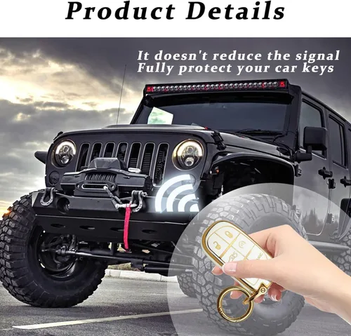 Miniatura 4 de Funda para llavero de Jeep, llavero de protección completa suave, carcasa de llave, accesorios para coche para hombre, niñas, mujeres, compatible