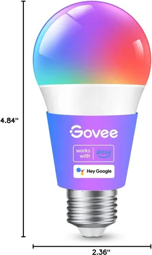Miniatura 9 de Govee Bombillas inteligentes, bombilla que cambia de color, funciona con Alexa y Google Assistant, 16 millones de colores RGBWW, bombillas LED WiFi