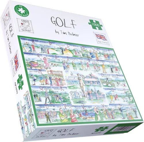 Miniatura 3 de Rompecabezas de 1000 piezas – Golf by Tim Bulmer – Rompecabezas cómico de 1000 piezas para adultos, rompecabezas colorido, rompecabezas divertido