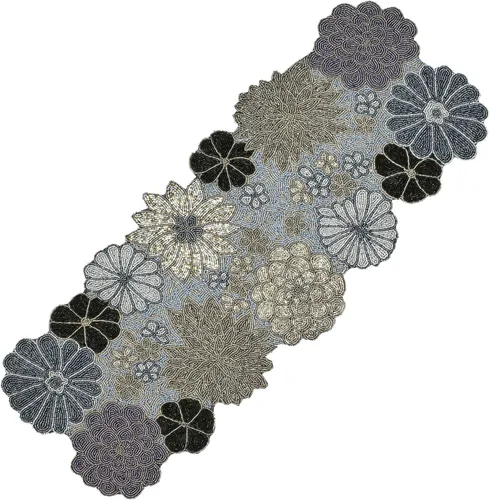 Miniatura 15 de Camino de mesa con cuentas de 36 pulgadas de diseño elegante infinito - Decoración de mesa para bodas, fiestas, días festivos, regalos y uso diario