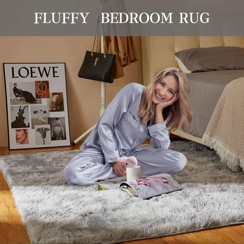 Miniatura 2 de Alfombras de área grandes de lujo de 8x10 para sala de estar, alfombra de dormitorio moderna súper suave y esponjosa, alfombra grande gruesa y suave
