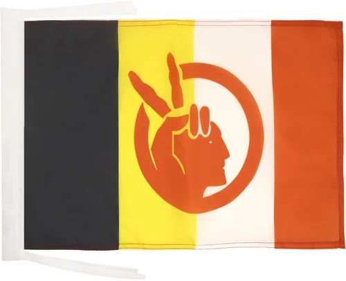 Miniatura 1102 de Bandera de México AZ FLAG, 45.7 x 30.5 cm, con cordones - Pequeñas banderas mexicanas de 30 x 45 cm - Bandera de 45.7 x 30.5 cm