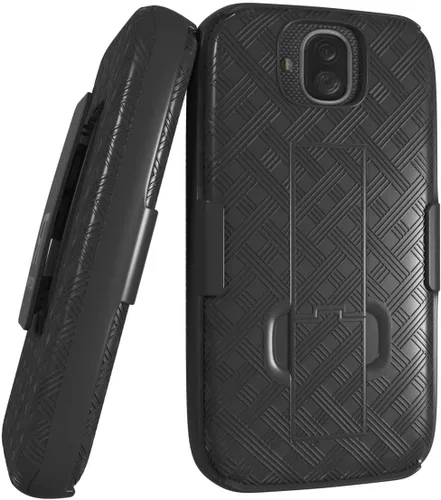 Miniatura 8 de Funda diseñada para Kyocera Duraforce Pro 2 (E6900/E6910/E6920) con funda de clip para cinturón, funda con función atril, color negro