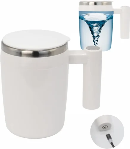 Miniatura 5 de Taza recargable autoagitación - Taza de acero inoxidable automezclable magnética eléctrica para oficina/cocina/viajes/hogar Café/Té/Chocolate Negro