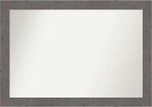 Miniatura 91 de Amanti Art Espejo de baño gris para sobre el fregadero, 31 x 48 pulgadas, espejo de tocador rectangular estrecho de color gris, marco de madera