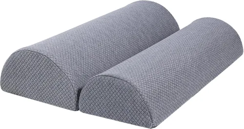 2 almohadas de rodilla para dormir, almohada de media luna para cuello, piernas, tobillo pie y rodilla, espuma de alta densidad para elevación de