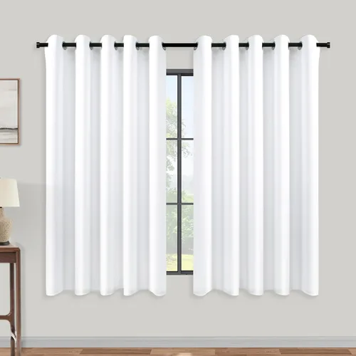 Miniatura 12 de Cortinas opacas de 72 pulgadas extra anchas para dormitorio, puerta corrediza de vidrio y patio, 2 paneles con ojales para oscurecer ventana grande