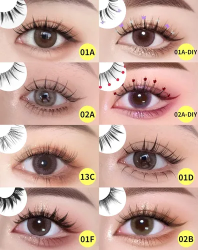 Miniatura 6 de Geeneiya - Pestañas postizas de aspecto natural que parecen racimos individuales, pestañas finas postizas de visón, 10 pares de pestañas postizas