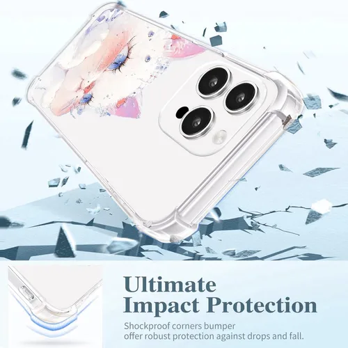Miniatura 8 de Roemary Buffertech - Funda estética de gato para iPhone 13 con diseño de gatito, patrón estético rosa con protector de pantalla