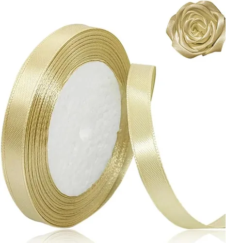 Miniatura 76 de Cinta beige de 1-1/2 pulgadas x 25 yardas, cinta de satén marfil de tela de color sólido para manualidades, coronas, fiesta de boda, Navidad, lazos