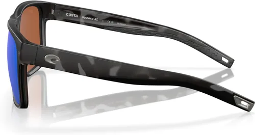 Miniatura 15 de Costa Man - Gafas de sol con montura negra mate, lentes de espejo verde, 2.323 in