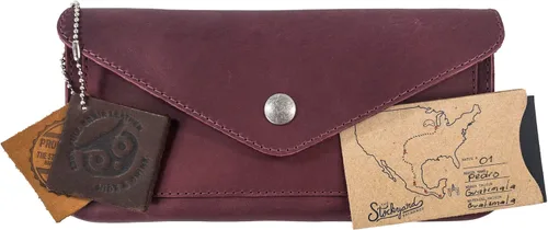 Miniatura 13 de Hide & Drink, Cartera grande de cuero para mujer, organizador de dinero, billetes planos, bolsa, estuche, elegante, hecho a mano, Bourbon Marrón