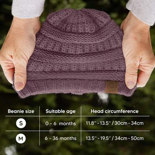 Miniatura 5 de Paquete de 3 gorros de bebé, sombreros para recién nacido, sombreros para bebé, sombreros para niña, gorro para recién nacido, gorro de invierno
