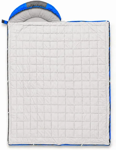 Miniatura 11 de MalloMe Sacos de dormir para adultos para clima frío y cálido, saco de dormir para mochileros para niños de 10 a 12 años, niñas, niños, ligeros