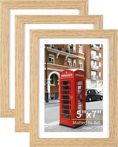 Miniatura 25 de ATOBART Juego de 3 portarretratos de 4 x 6, marco de fotos de madera negra para pared y mesa, se adapta a 3.5 x 5 pulgadas con paspartú o 4 x 6 sin