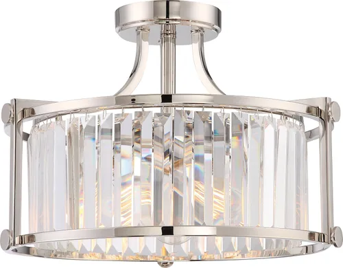 NUVO 60/5763 - Soporte semiempotrado de tres luces, 1 unidad, níquel pulido