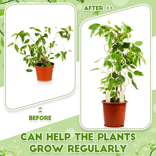Miniatura 4 de Nuenen Paquete de 5 enrejados de plantas de interior para plantas trepadoras de 11.8 pulgadas, pequeño enrejado de madera de jardín para plantas