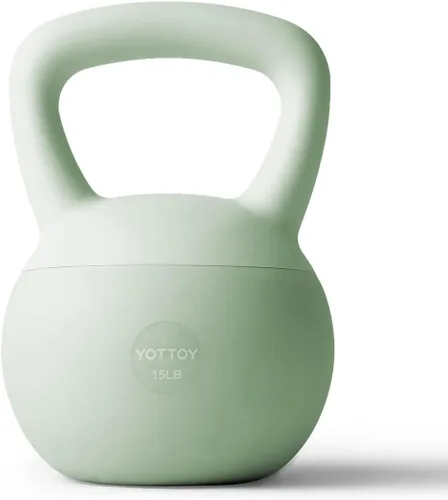Miniatura 13 de YOTTOY Pesa rusa suave, pesas rusas con agarre antideslizante para entrenamientos en casa, juego de pesas rusas fuerza y seguridad garantizadas Rosa