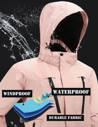 Miniatura 4 de PHIBEE Chaqueta de esquí transpirable impermeable para mujer
