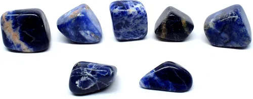 Miniatura 6 de Piedras pulidas de sodalita azul natural, piedras preciosas pulidas de cristal de cuarzo mineral Cabujones espumosos de África del Sur, 5