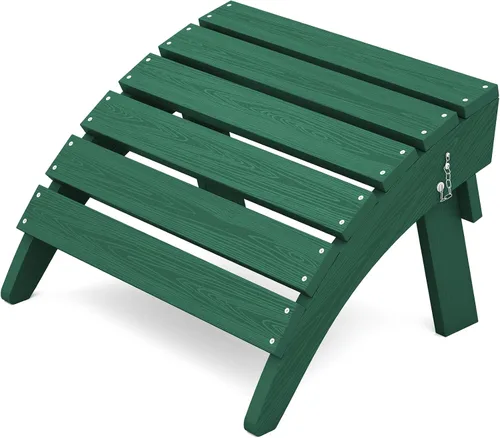 KINGYES Otomana Adirondack plegable para silla Adirondack, color verde