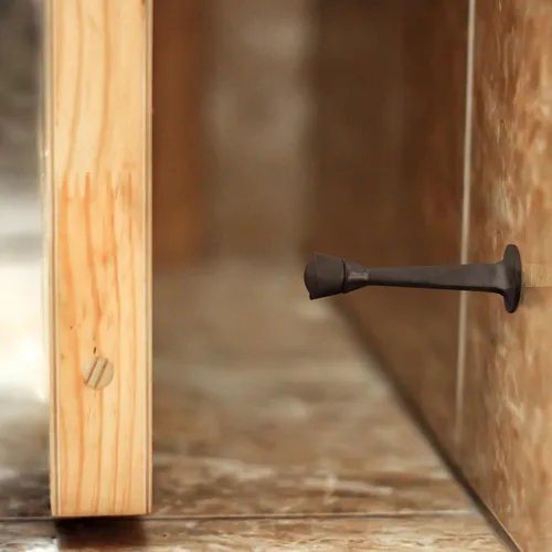 Miniatura 6 de Design House Paquete de 10 topes de puerta de acero sólido con punta de goma suave, topes de puerta para pared, protegen paredes y puertas, Oil