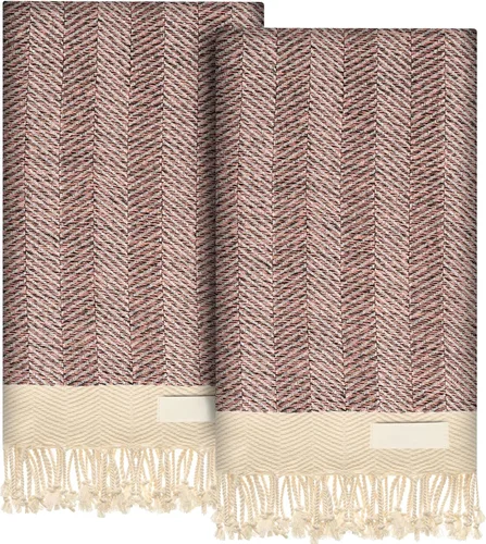 Miniatura 55 de EPHESUS TOWELS Toallas de Mano - Juego de 2 18" x 30" - Toalla de Mano Turca Decorativa para Baño, Cocina, Invitados, Cara, Cabello, Té, Paño