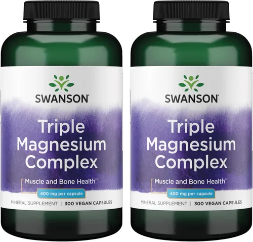 Miniatura 9 de Swanson Complejo triple de magnesio – Suplemento mineral – Soporte natural – Con citrato, óxido y aspartato