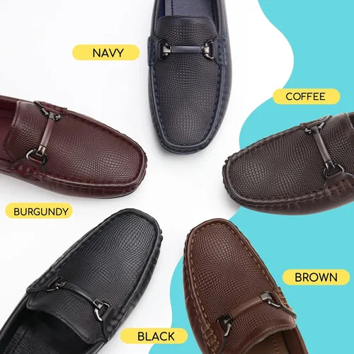 Miniatura 7 de JABASIC Mocasines Penny para niños, estilo casual, sin cordones, zapatos de vestir para niños