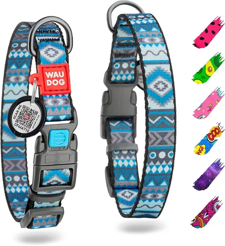 Miniatura 30 de Collar de Nylon para Perros WAUDOG - Collar Ajustable para Perros Grandes, Pequeños y Medianos - Collares Separables para Cachorros de Razas Grandes