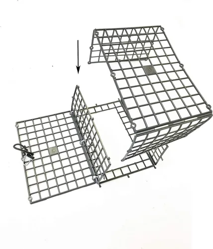 Miniatura 2 de Paquete de 4 cajas plegables de plástico KUFA de 7 x 5 x 3.5 pulgadas para cebo para cangrejos EL-10x4