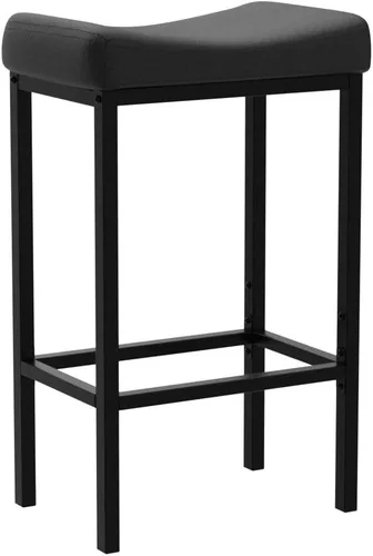 Miniatura 5 de HOOBRO Taburetes de bar, juego de 2 sillas de bar, taburetes de altura de mostrador, taburetes de sillín con superficie curva, 24.8 pulgadas
