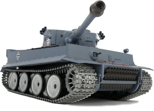 Miniatura 6 de 1/16 2.4ghz Control remoto alemán Tiger I en color gris, modelo de tanque para adultos