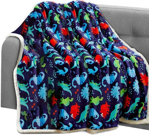 Miniatura 10 de Elegant Comfort Manta reversible de franela sherpa, ultrasuave, mullida, acogedora y afelpada, manta decorativa ligera para todas las estaciones, 50