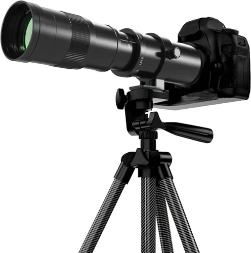 BENOISON Lente teleobjetivo para Canon - Lente EF 420-800mm para Canon DSLR, Lente de enfoque manual MF con zoom para Canon EOS Rebel SL3 SL2 SL1