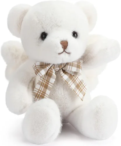 Miniatura 8 de HyDren Animal de peluche de oso de ángel con alas, muñecas de oso blanco para niños y niñas, regalo de cumpleaños (peluche, clásico)
