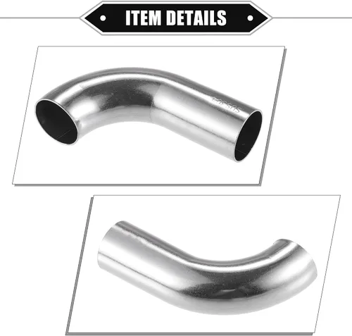 Miniatura 5 de Tubo de tubo de codo curvado, 1 pulgada de diámetro exterior, 3.43 pulgadas, 1.97 pulgadas, pierna de 90 grados, tubo de escape intercooler de aire