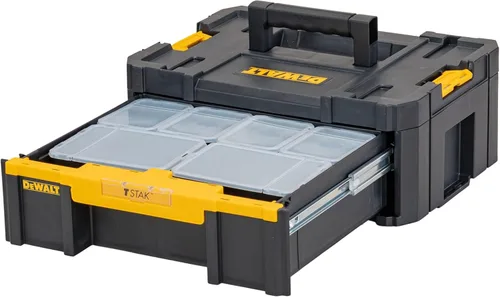 Miniatura 4 de DEWALT DWST1-70705 T-Stak III Caja de almacenamiento de herramientas con cajón, amarillo/negro, 6.9 in*17.3 in*12.4 in