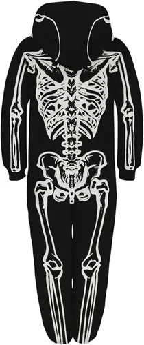 Miniatura 2 de Mono de pijama unisex de una pieza con capucha y cremallera para adultos sin pies