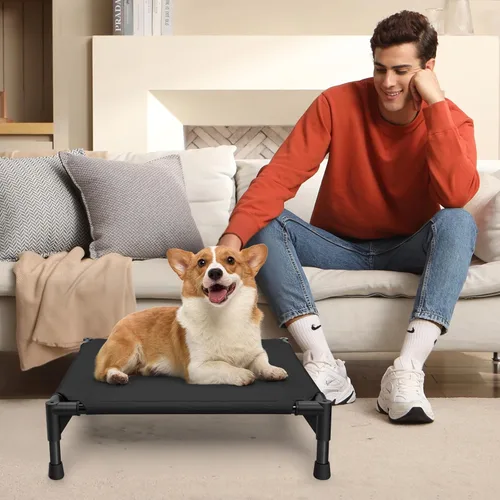 Miniatura 4 de Love&go Cama Elevada para Perros con Marco de Metal, Catre Elevado Refrescante para Mascotas para Perros y Gatos