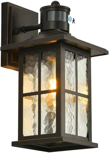 Miniatura 9 de FLEDAVID Luminarias de Pared Exteriores con Sensor de Movimiento del Anochecer al Amanecer, Farol de Porche Exterior Blanco, Iluminación de Aplique