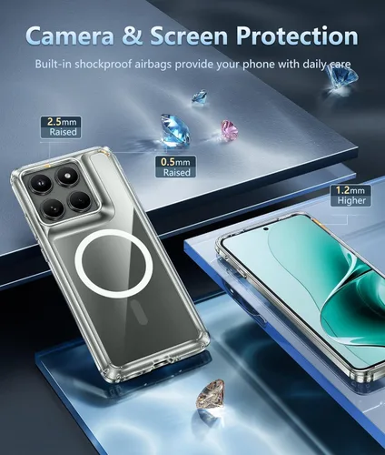 Miniatura 133 de FNTCASE Funda para iPhone 13 Pro-Max: Fundas magnéticas transparentes compatibles con Magsafe Slim anti amarillamiento protección contra caídas