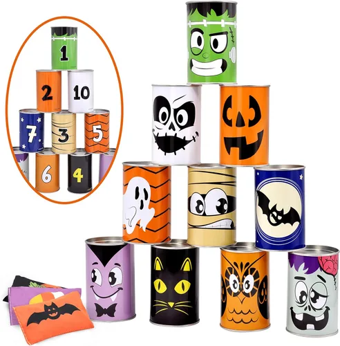 JOYIN Juego de 13 piezas de Halloween para carnaval para lanzar bolsas de frijoles para niños y adultos, decoración de trucos o tratos, suministros