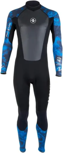 AQUALUNG HydroFlex - Overol para hombre, 0.118 in, color azul camuflaje