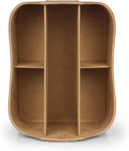Miniatura 6 de Londo soporte para control remoto de cuero PU, organizador de escritorio para suministros de oficina con ranura para tableta, cepillo de maquillaje