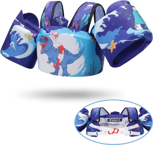 Miniatura 9 de Toddler Swim Vest with Swimming Arm Floaties for 2-6 Years Old (22-66 lbs) Boys-Girls Kids Pool Floats Water Wings & Swim Jacket Niños Swimmies for
