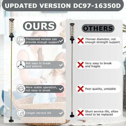 Miniatura 5 de DC68-03172C DC68-03172B-03 Varilla de suspensión para lavadora de carga superior Sam-sung WA45M7050AW/A4 WA45H7000AW WA54R7600AC WA50R5400AV/US