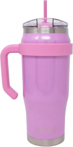 Miniatura 19 de MyBevi Outlander - Taza de viaje de acero inoxidable de alta calidad, para frío/calor, aislamiento de 3 capas, mango resistente, duradera y elegante