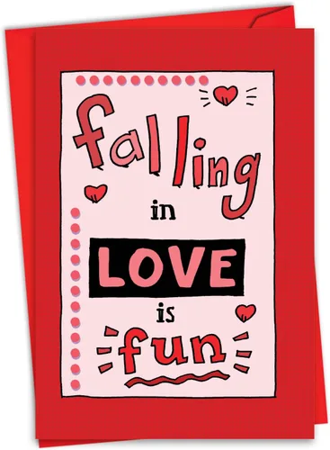 Miniatura 14 de NobleWorks Divertida tarjeta de felicitación del día de San Valentín con sobre de 5 x 7 pulgadas (1 tarjeta) oso de trampolín C10442VDG