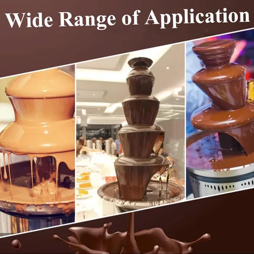 Miniatura 7 de Máquina de fuente de chocolate para fiesta, 4 niveles, acero inoxidable, fuente de chocolate caliente, fuente de cascada, fuente de fondue
